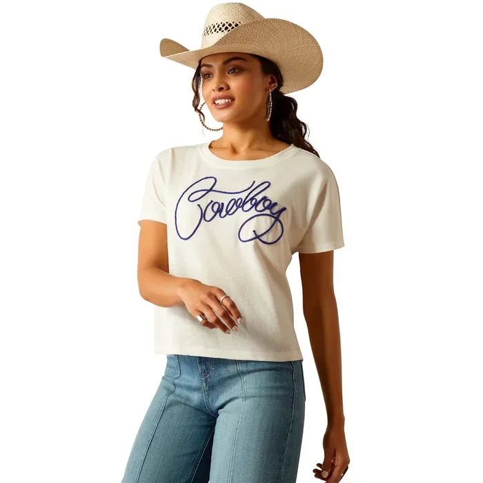 Ariat Women’s ‘Cowboy’ Embroidered Cropped Shirt