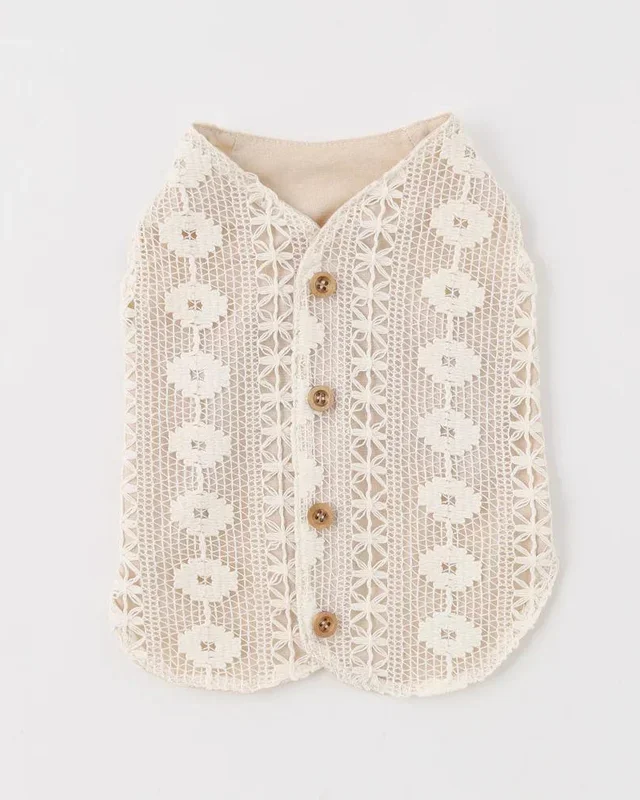 Boho Lace Dog Vest