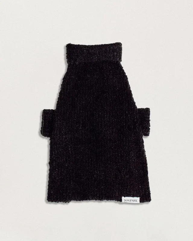 Boucle Dog Sweater in Black