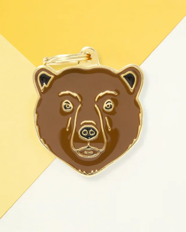 Brown Bear Custom Pet ID Tag