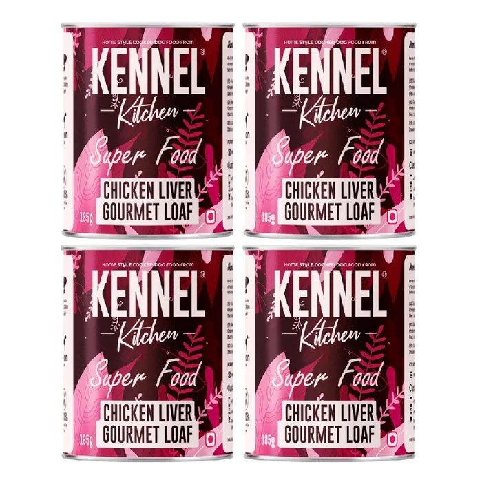 Kennel Kitchen Wet Dog Super Food – Chicken Liver Gourmet Loaf (Pack of 4 x 185g)