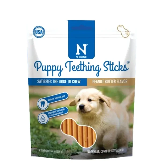 N-Bone Puppy Teething Sticks – Peanut Butter