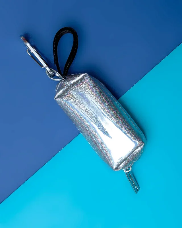Silver Holographic Dog Waste Bag Dispenser