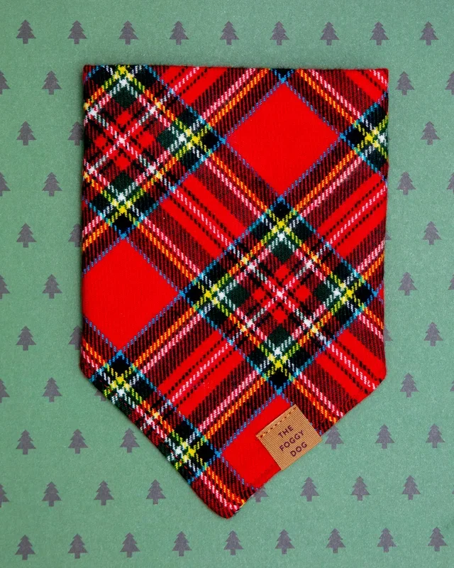 Tartan Plaid Flannel Dog Bandana (Made in the USA)