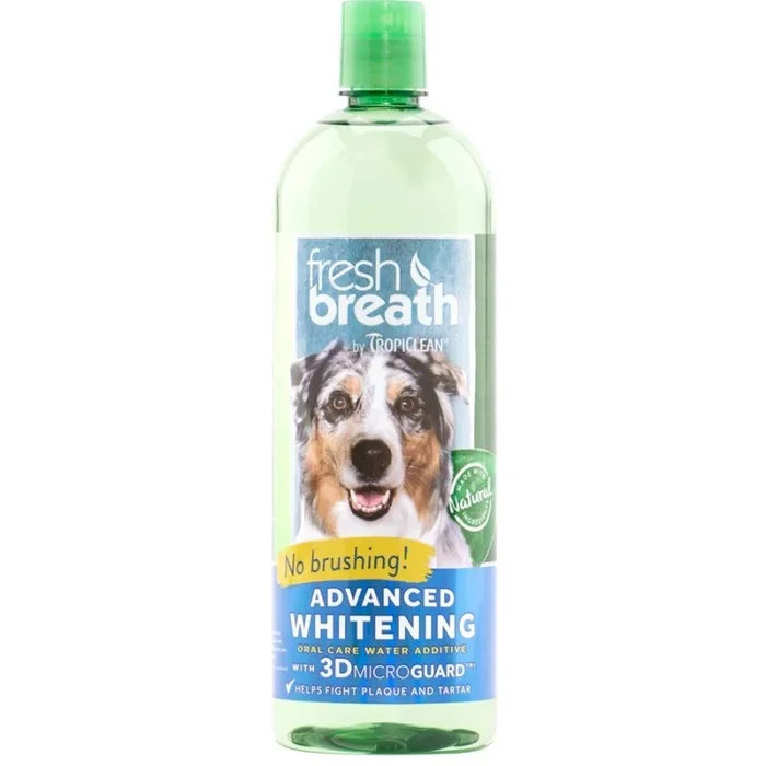 TropiClean Fresh Breath Max Strength Dog Dental Water Additive 33.8-oz
