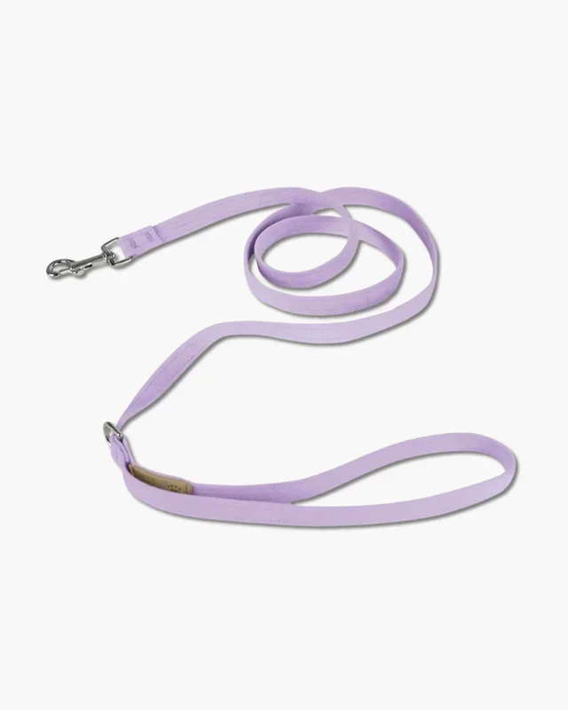 Ultrasuede Small Dog Leash in Black or Lavender (Made in the USA)