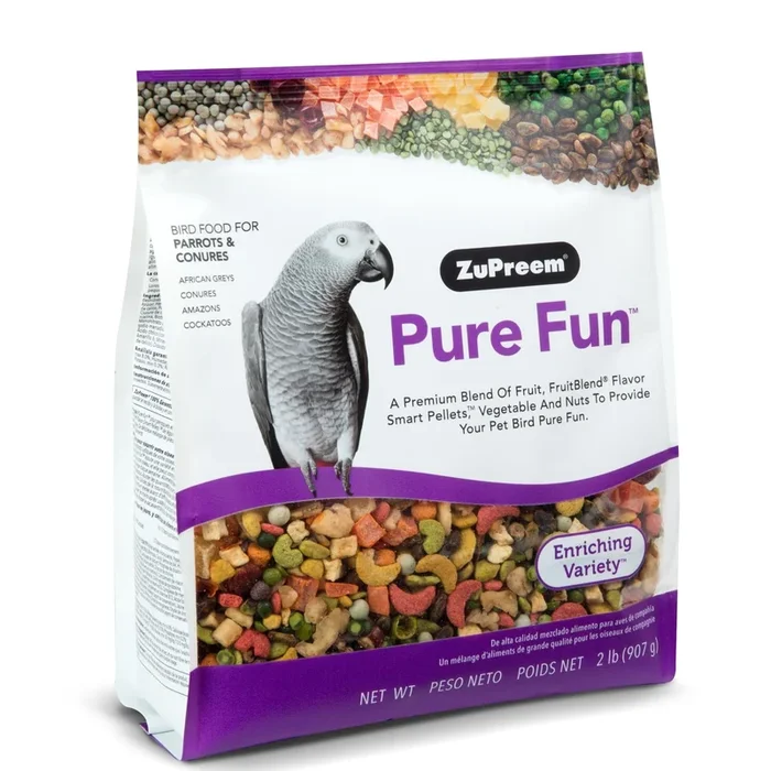 ZuPreem Pure Fun Enriching Variety Parrots & Conures Bird Food, 2-lb